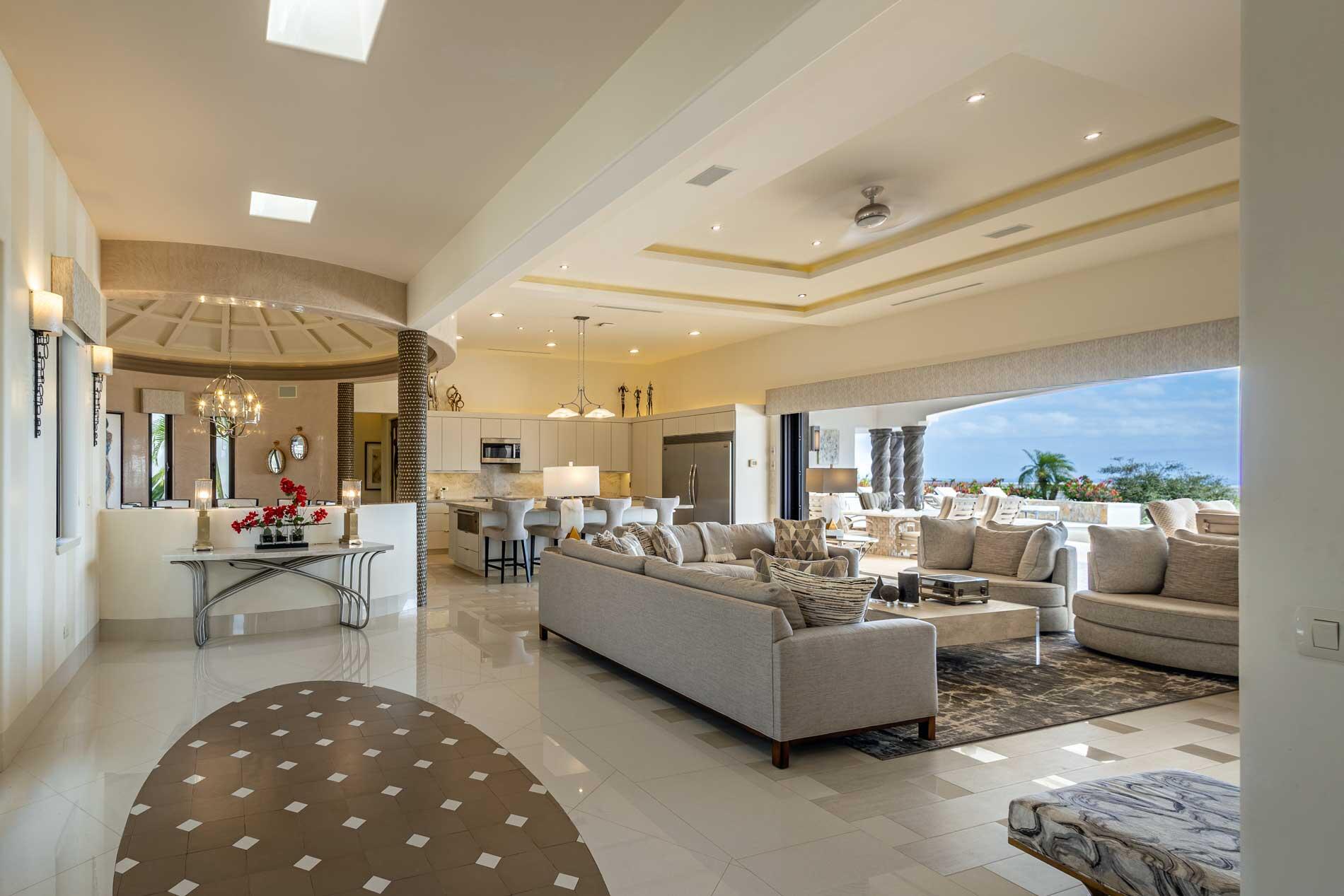 Cabo Golf Section 1- Las Colinas A true one-of-one, The Nivel Estate is a bold architectural statement where scale, craftsmanship, and innovation converge. Spanning 18,000 square feet of seamless indoor-outdoor living, the home was recently featured in The Wall Street Journal. Perched atop Querencia Golf and Beach Club, it commands sweeping 270-degree for sale