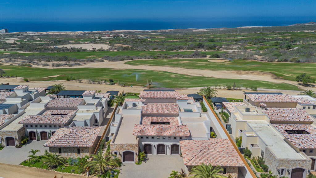 Cabo Golf Section 18- Horizontes Welcome to Horizontes 3, an exquisite custom-made home located within San José del Cabo's most sought-after community, Querencia. Surrounded by Tom Fazio's signature golf course, recognized as one of the best in the country, this stunning residence is just a short golf cart ride from the prestigious 5-star Club House.This remarkable 6-bedroom, 6.5-bathroom home elevates luxury living with a fresh vision of architecture and design. The layout features a cozy family room, an expansive bunk bed bedroom on the lower level, and a spacious maid's quarters with an independent entrance, making it ideal for entertaining family and friends. The property boasts expansive outdoor living spaces, including tranquil green areas, an outdoor kitchen, an infinity pool, a jacuzzi, and breathtaking mountain for sale