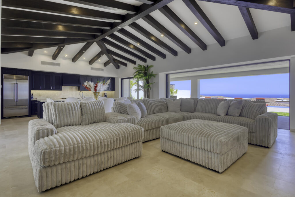 Cabo Golf Fundadores Villa Piedra - Fundadores, Puerto Los Cabos, blends modern and traditional design with unobstructed ocean for sale