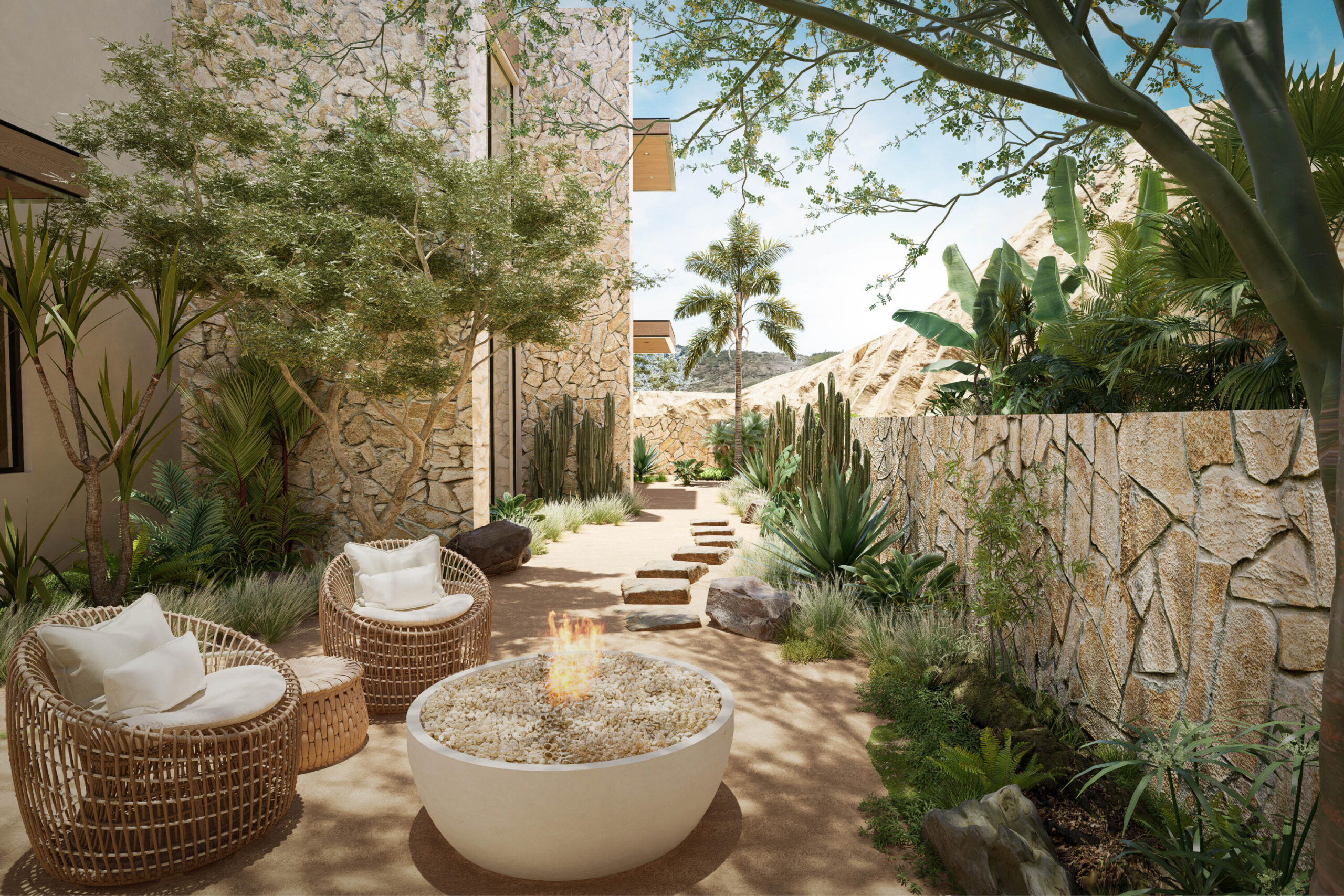 Cabo Golf Oasis Palmilla Located on the exclusive cul-de-sac of Palmilla Park, Casa Pitaya is one of four homes in this sough-after enclave.The residence features five en-suite bedrooms with private terraces. The gourmet kitchen connects to indoor and outdoor living spaces, including a veranda with a pool, spa, firepit, and dining areas overlooking golf, mountains, and ocean vistas. Additional highlights include a family room, two-car garage, smart home technology, and solar readiness. Perfectly located within Palmilla, it offers direct access to The Commons, Arroyo Park, El Once golf course, plus eligibility for memberships in Club Ninety-Six. for sale
