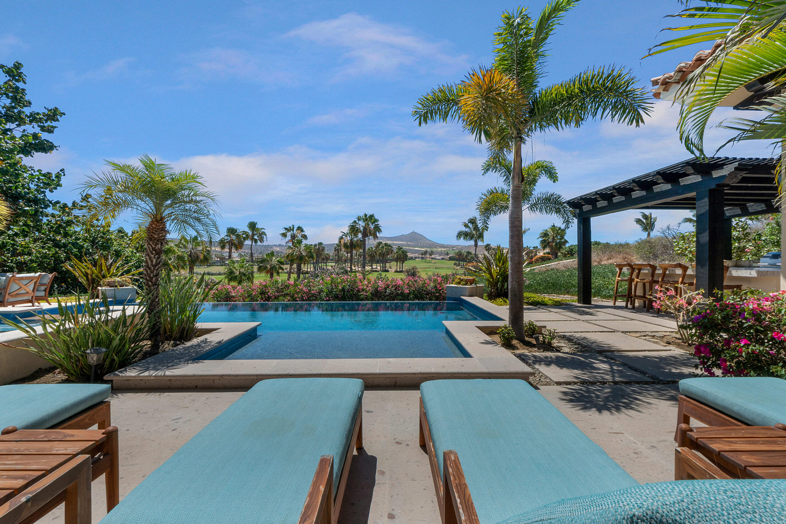 Cabo Golf Golf Villas Best priced Golf Villa currently available in Diamante! Located along the Oasis Short Course, Villa 35 presents an exceptional opportunity to own in one of Los Cabos' most prestigious private communities.This beautifully maintained 4 bedroom, 4 bathroom villa offers approximately 4,250 sqf. of air conditioned living space and over 6,300 sqft of total construction. Designed around a stunning central courtyard, the home seamlessly blends indoor and outdoor living, creating the perfect setting for entertaining and enjoying the Cabo lifestyle.Never rented and meticulously cared for, this move in ready residence features numerous upgrades and improvements throughout. Enjoy direct access to Diamante's world class amenities, including the Dunes Course, Tiger Woods designed El Cardo nal, the Oasis Short Course, the Crystal Lagoon, private beach access, fitness facilities, dining venues, and 24-hour gated security.Golf Villa 35 represents one of the best values currently available in Diamante. Whether you're looking for a luxury second home, full time residence, or investment property, this turnkey villa offers an unmatched combination of location, condition, and value.What Makes Golf Villa 35 Special!!Beyond its exceptional value and prime location within Diamante, Golf Villa 35 offers several advantages that set it apart from other villas in the community:- All-Day Sunshine. The villa enjoys excellent sun exposure throughout the day, creating a bright and inviting outdoor living experience. Many neighboring properties receive significantly less afternoon sun.- Protected Location. The home's orientation provides natural protection from prevailing winds and weather, offering additional comfort and peace of mind during storm season.Elevated Position & Enhanced Privacy. Perched higher than many surrounding villas, the property enjoys superior for sale