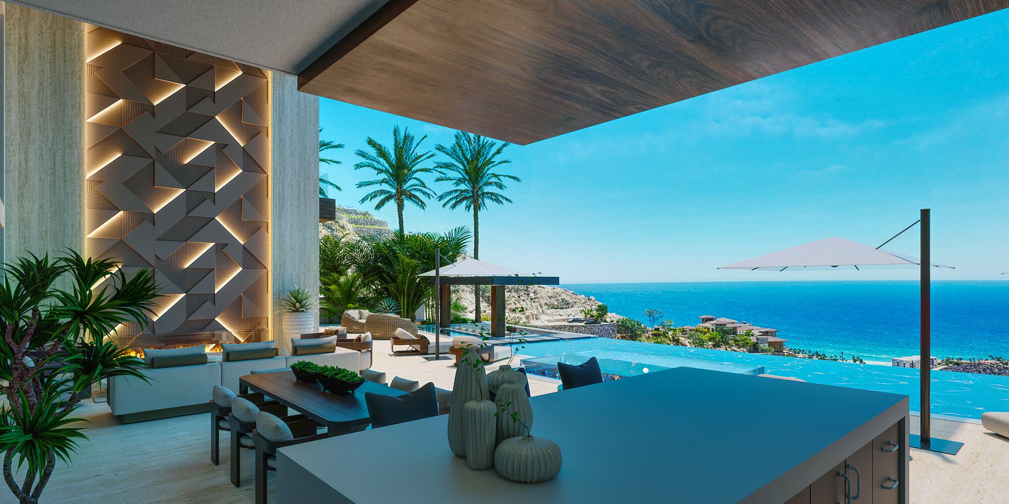 Cabo Golf Section 1- Las Colinas A striking contemporary estate set atop the coveted Colinas hillside in Querencia, this new construction residence captures sweeping for sale